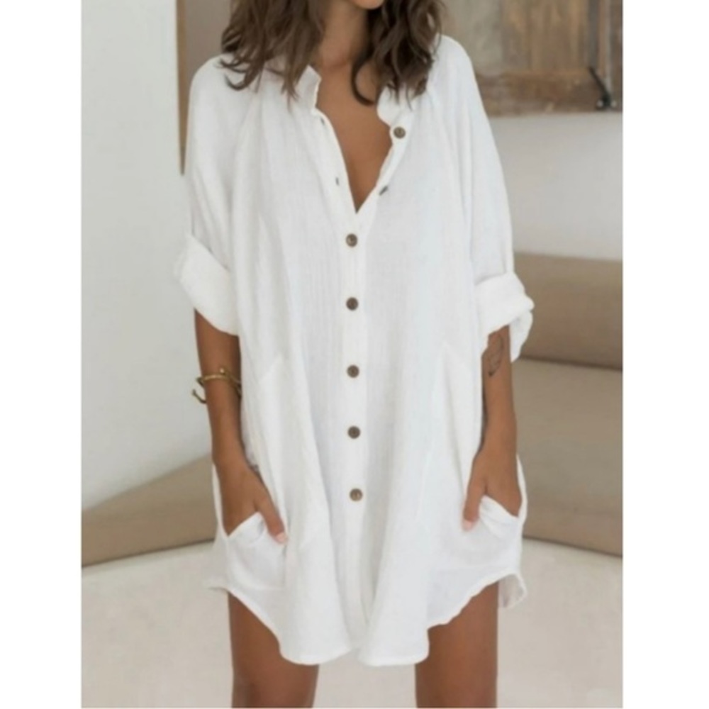 The BECKETT Button Down Shirt Dress